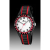 Uhrenarmband Lotus 18172-1 / 18172-5 Silikon Schwarz 15mm