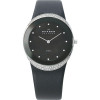 Uhrenarmband Skagen 452LSLB Leder Schwarz