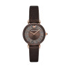 Uhrenarmband Armani AR11565 Leder Braun 14mm