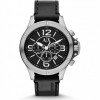 Uhrenarmband Armani Exchange AX1506 Leder Schwarz 22mm