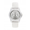 Uhrenarmband Armani Exchange AX4339 Silikon Weiss 18mm