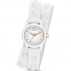 Uhrenarmband Armani Exchange AX6023 Leder Weiss 12mm