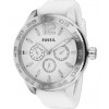 Uhrenarmband Fossil BQ1163 Silikon Weiss 22mm