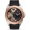 Uhrenarmband Fossil BQ2208 Leder Schwarz 24mm