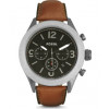 Uhrenarmband Fossil BQ2236 Leder Braun 24mm