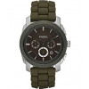 Uhrenarmband Fossil FS4597 Silikon Grün 24mm