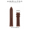 Uhrenarmband Hamilton H644550 / H001.64.455.533.01 Leder Braun 20mm