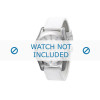 Uhrenarmband Armani AX2071 Leder Weiss 22mm