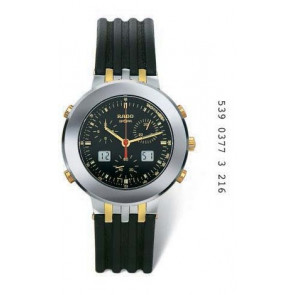 Uhrenarmband Rado R7601812 / R070870810 Leder Schwarz 20mm