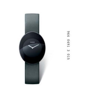 Uhrenarmband Rado 01.964.0491.3.015 / 96404913 / R070881910 Leder Grau 15mm