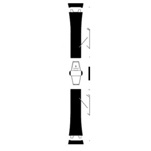 Uhrenarmband Rado 07.33994.10 / R073399410 Kautschuk Schwarz 20mm