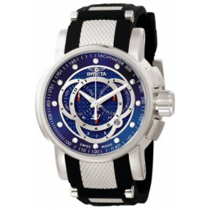 Uhrenarmband Invicta 0893.01 / 0894.01 / 0895.01 Kautschuk Schwarz 24mm