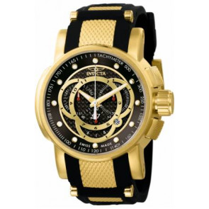 Invicta Uhrenarmband 0896.01 / 0895.01 Kautschuk Schwarz