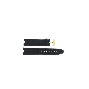Uhrenarmband Jacques Lemans 1-1423 Leder Schwarz 6mm