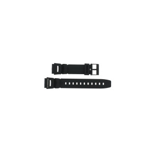 Casio Uhrenarmband 10018051 Kunststoff Schwarz 18mm 