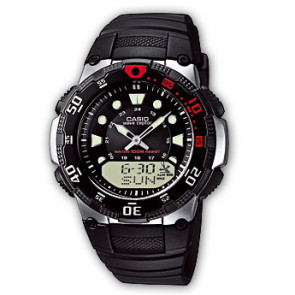 Casio Uhrenarmband 10254396 Kunststoff Schwarz 23mm