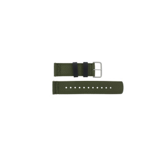 Uhrenarmband Casio 10568024 / PRW-6600YB-3 Leder/Textil Grün 24mm