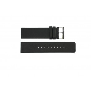 Uhrenarmband Obaku 116-Z Leder Schwarz 24mm