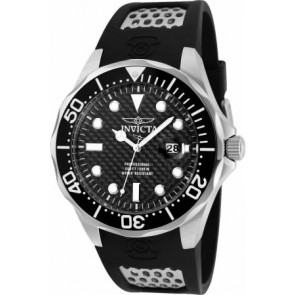 Uhrenarmband Invicta 12558 Silikon Schwarz 18mm