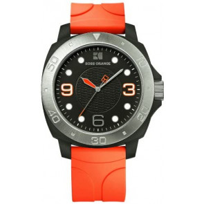 Uhrenarmband Hugo Boss 659302340 / 2340 / 1512665 / 1512674 / 1512681 Kautschuk Orange 22mm