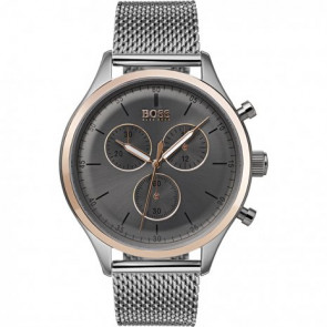 Hugo Boss Uhrenarmband HB1513549 / HB-317-1-20-3039 / HB659002575 Metall Silber 20mm
