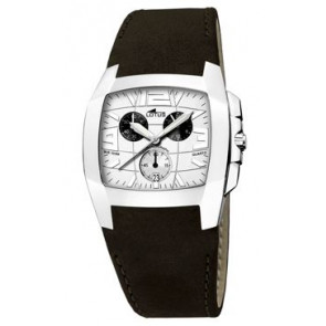 Uhrenarmband Lotus 15321-1 Leder Schwarz 22mm