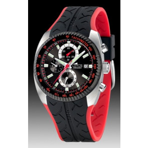 Uhrenarmband Lotus 15422 / 15423-4 Kautschuk Schwarz 24mm