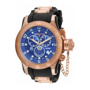 Uhrenarmband Invicta 15569.01 / 15568 Kautschuk Schwarz 26mm