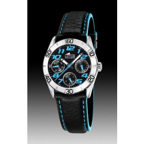 Uhrenarmband Lotus 15651-4 Leder Schwarz 18mm