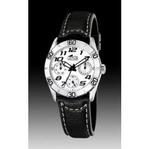 Uhrenarmband Lotus 15651-7 Leder Schwarz 18mm