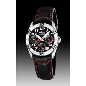 Uhrenarmband Lotus 15651-9 Leder Schwarz 18mm