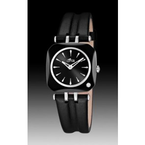 Uhrenarmband Lotus 15853/6 Leder Schwarz
