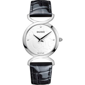 Uhrenarmband Balmain B4671.32.86 / 1732465 Leder Schwarz 17mm