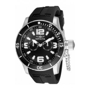 Uhrenarmband Invicta 1790 Kautschuk Schwarz