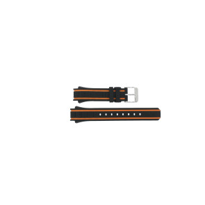 Uhrenarmband Lotus 18172-3 / 18172-7 Silikon Schwarz 15mm