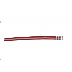 Lacoste Uhrenarmband 2000509 / LC-34-3-14-0166 Textil Mehrfarbig 12mm + roten nähte