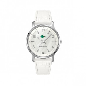 Uhrenarmband Lacoste 2000631 / LC-41-3-14-2223 Leder Weiss 20mm