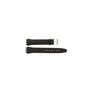 Uhrenarmband Swatch (alt.) 21413.27.17C Leder Dunkelbraun 17mm