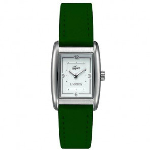 Lacoste Uhrenarmband 2000641 / LC-49-3-14-2242 Leder Grün 16mm + grünen nähte