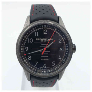 Uhrenarmband Raymond Weil 2754-BKR-05200 / SU2201-2760R-18 Leder Schwarz 22mm