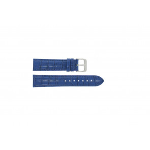 Echt Leder Uhrenarmband kroko blau 22mm PVK-285