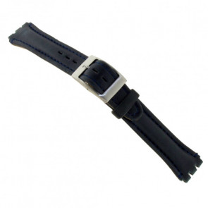 Uhrenarmband Swatch (alt.) 51643.01.19 Leder Schwarz 19mm