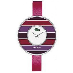 Lacoste Uhrenarmband 2000577 / LC-37-3-29-2208 Leder Rosa 10mm