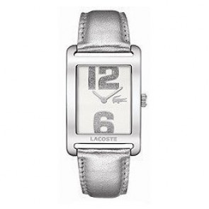 Lacoste Uhrenarmband 2000652 / LC-51-3-14-2261 Leder Grau 20mm + grauen nähte