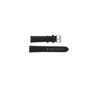 Uhrenarmband Universal 393.01.06 Leder Schwarz 20mm