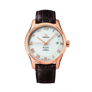 Uhrenarmband Omega 3153412102001 / 98000216 / De Ville Krokodilhaut Braun 20mm