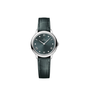 Uhrenarmband Omega 032Z016966 / 43413286060001 / De Ville Krokodilhaut Grün 13mm