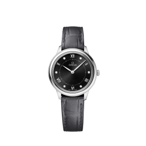 Uhrenarmband Omega 032Z016931 / 43413306051001 / De Ville Krokodilhaut Schwarz 14mm