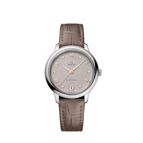 Uhrenarmband Omega 032Z016889 / 43413342052002 / 43413342055001 / De Ville Krokodilhaut Taupe 16mm