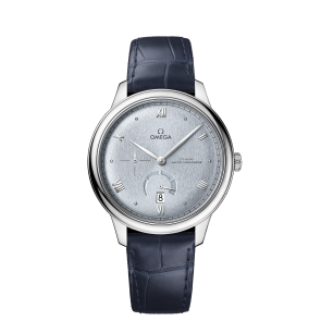 Uhrenarmband Omega 032Z016847 / 43413412103001 / De Ville Krokodilhaut Blau 19mm